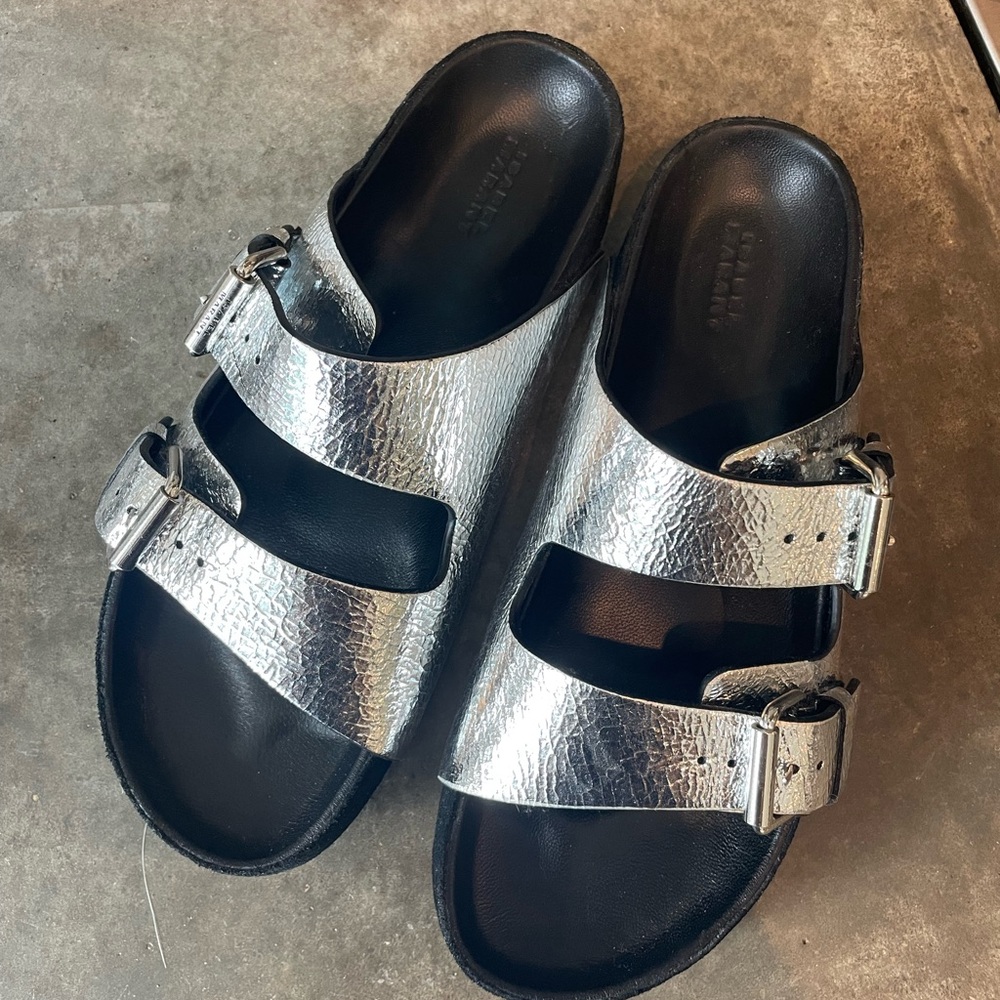 NWOT Isabel Marant LENNYO SANDALS, Silver - size 39